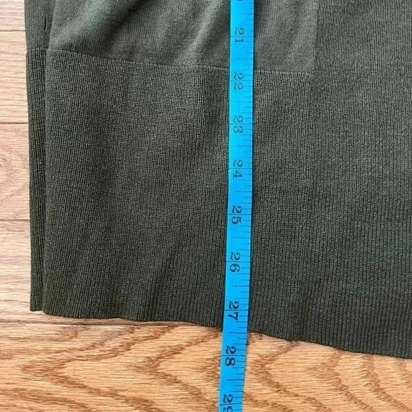 [XS]Banana  Republic Green Silk Cotton Blend Open Cardigan - Picture 7 of 9